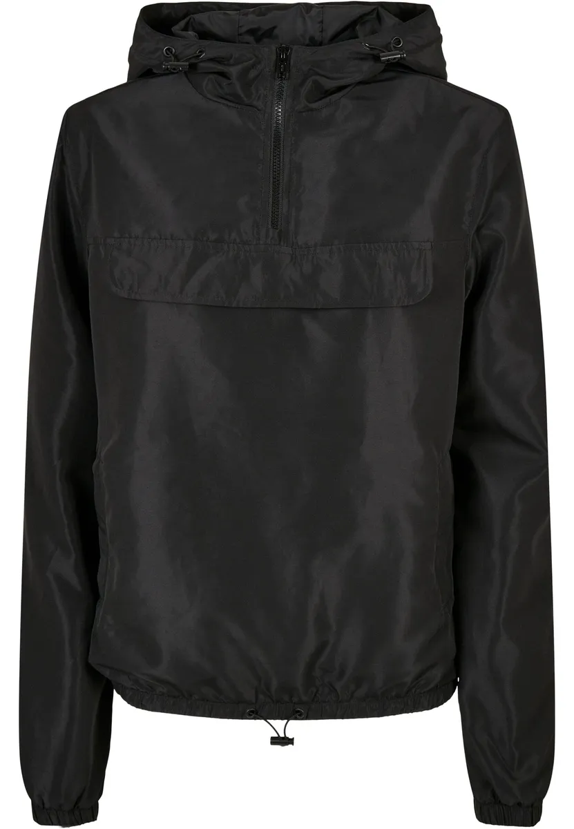 

Всепогодная куртка URBAN CLASSICS " Urban Classics Women's Ladies Recycled Basic Pullover Jacket" (1 шт.), с капюшоном, черный