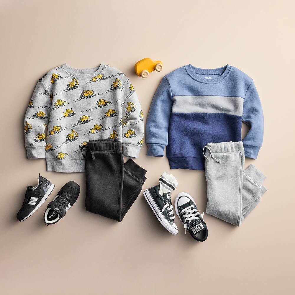 Флисовые спортивные штаны Jumping Beans для мальчиков для малышей, цвет Medium Gray — фото 4