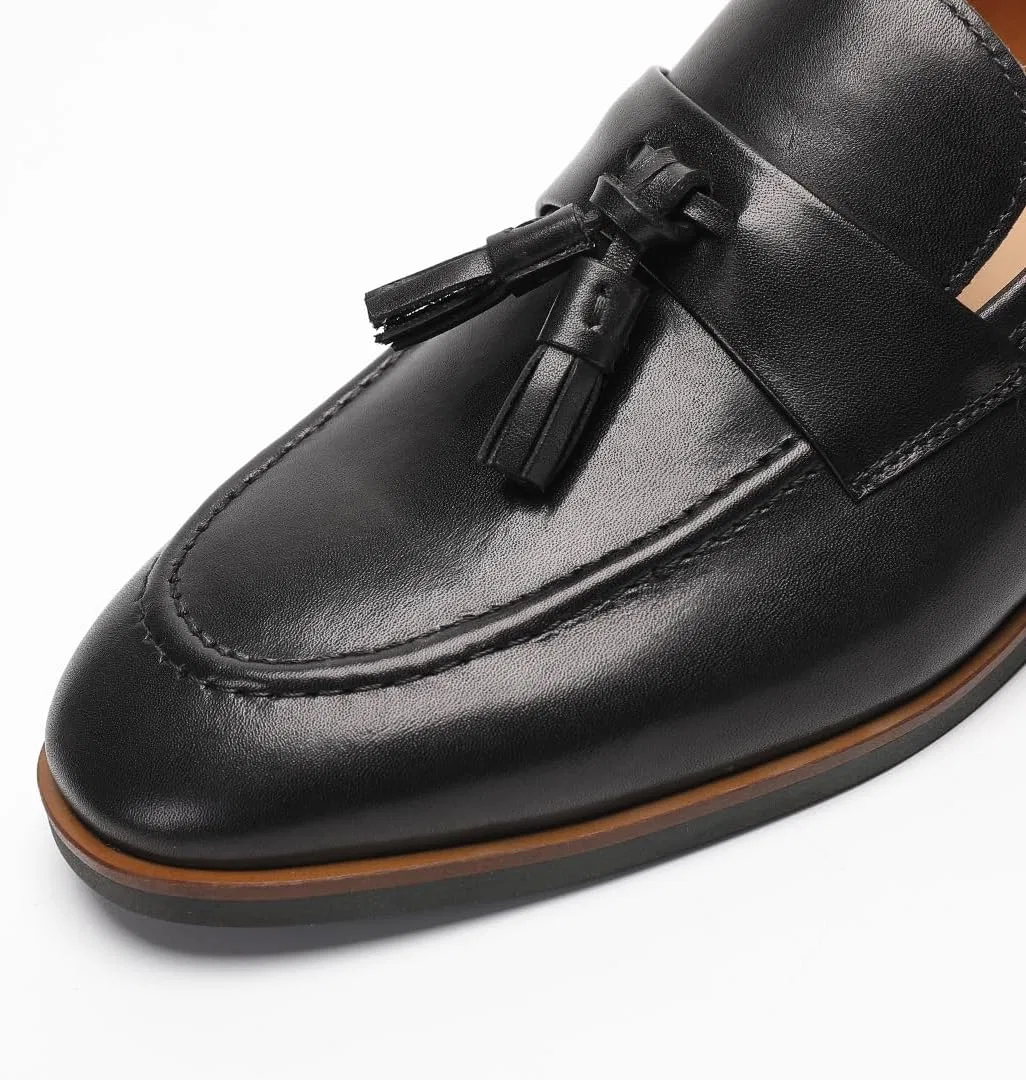 Лоферы мужские, кожа телячья, Loafers for Men, Black FIAVOM — фото 3