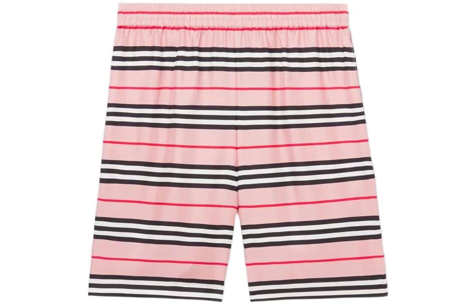 Шорты из шелкового твила Burberry Supreme X Icon Stripe, женские, розовый
