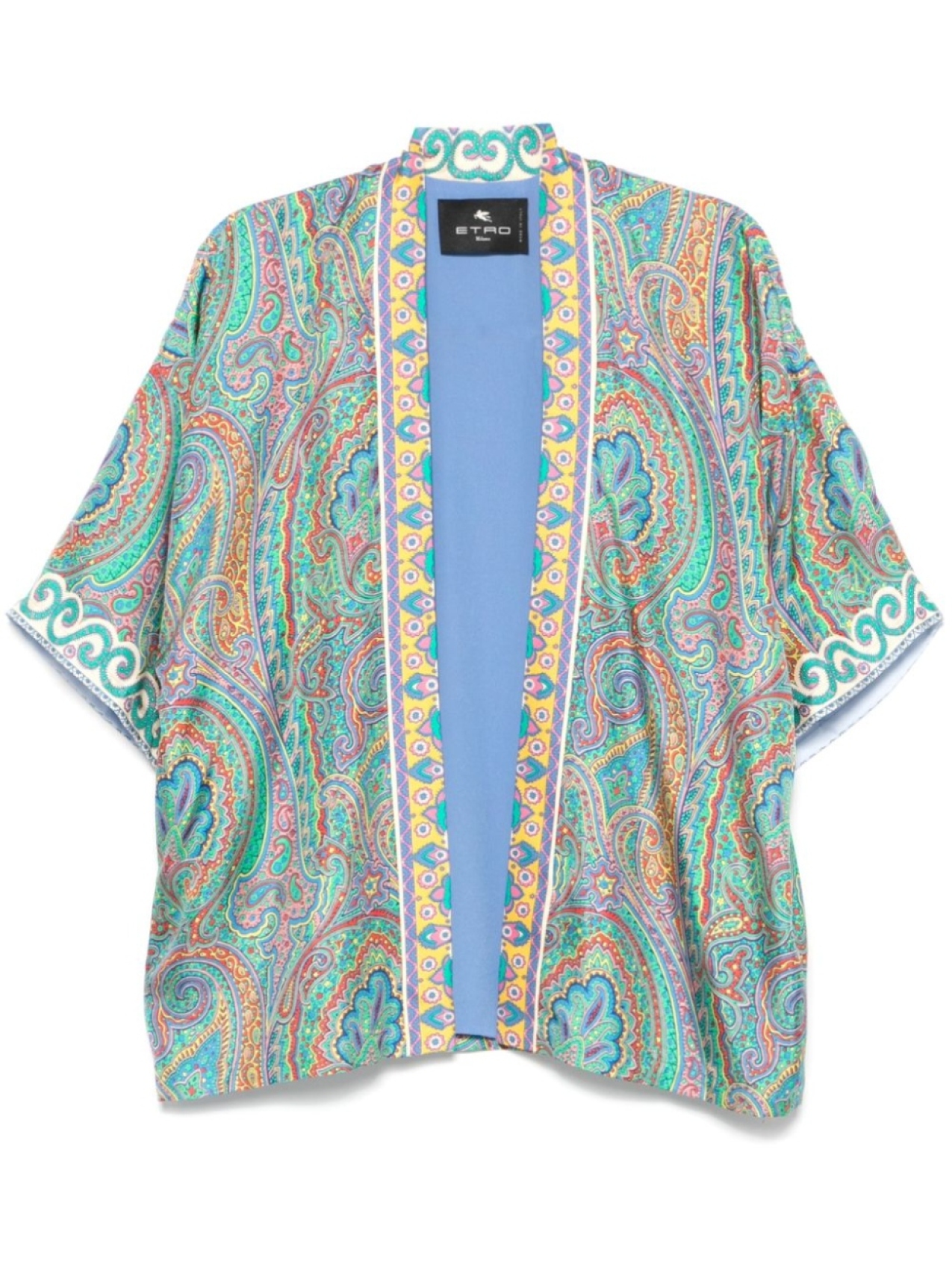 

ETRO кейп с принтом пейсли, синий