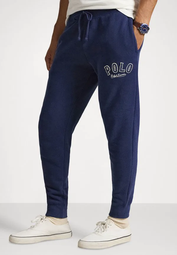 Спортивные брюки-джоггеры из флиса с логотипом в западном стиле от rl. Polo Ralph Lauren, Cruise Navy