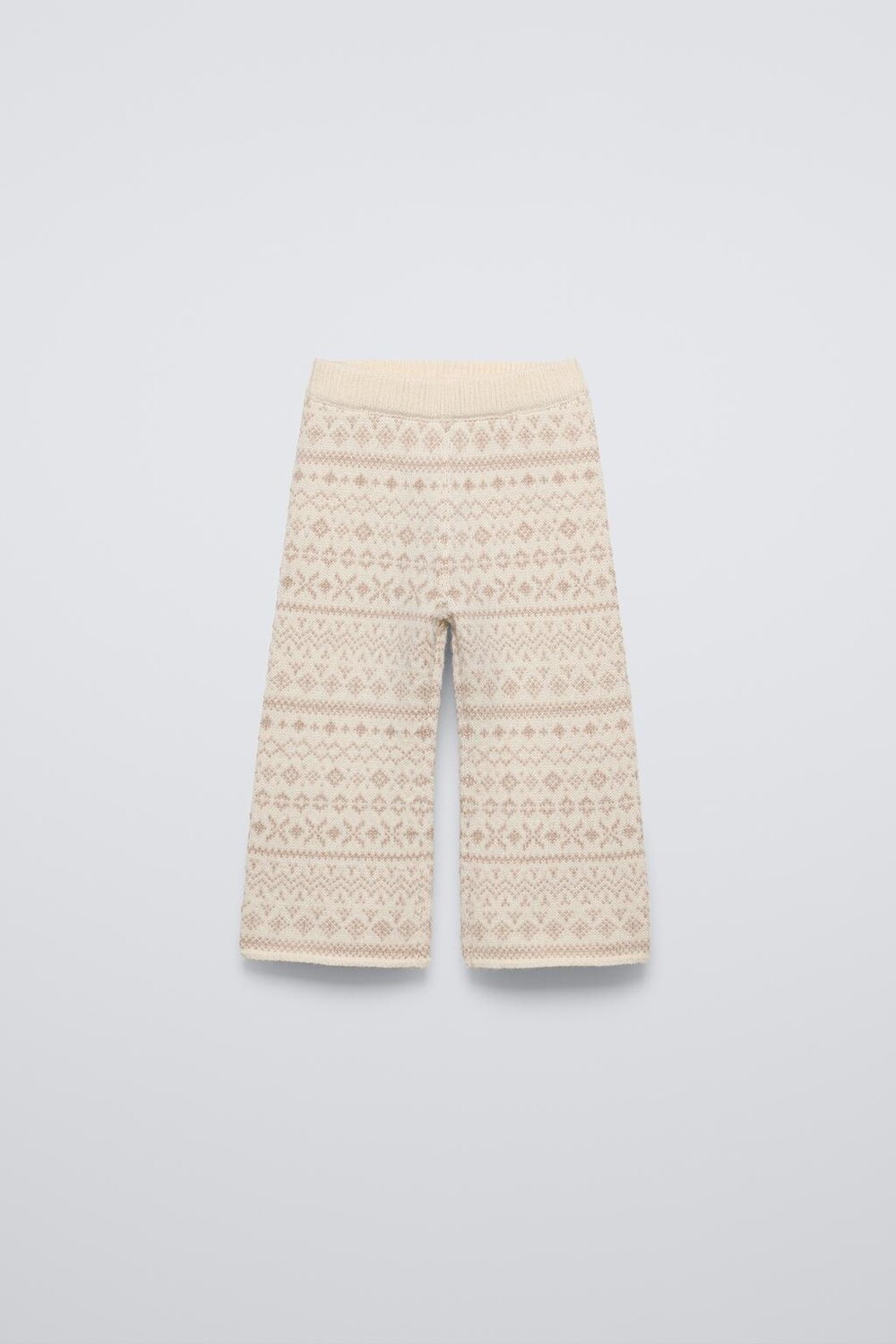 

Брюки из жаккардового трикотажа ZARA, экрю