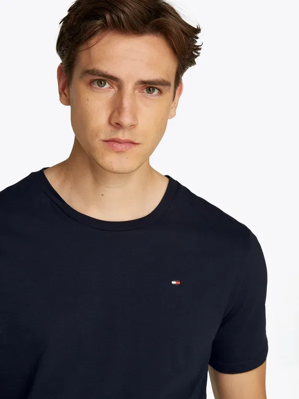 Футболка Tommy Hilfiger Signature ctn ess 3pack ss tee undershirt, небесно-голубой — фото 4