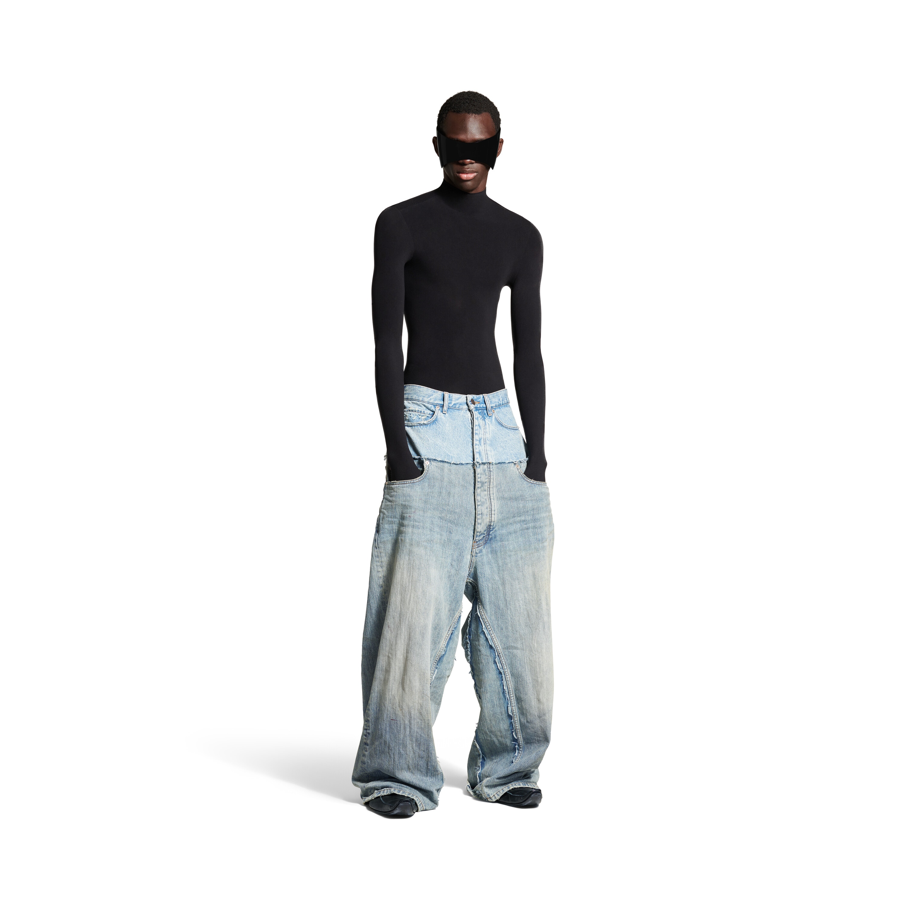 

Обрезанные мешковатые штаны BALENCIAGA, синий