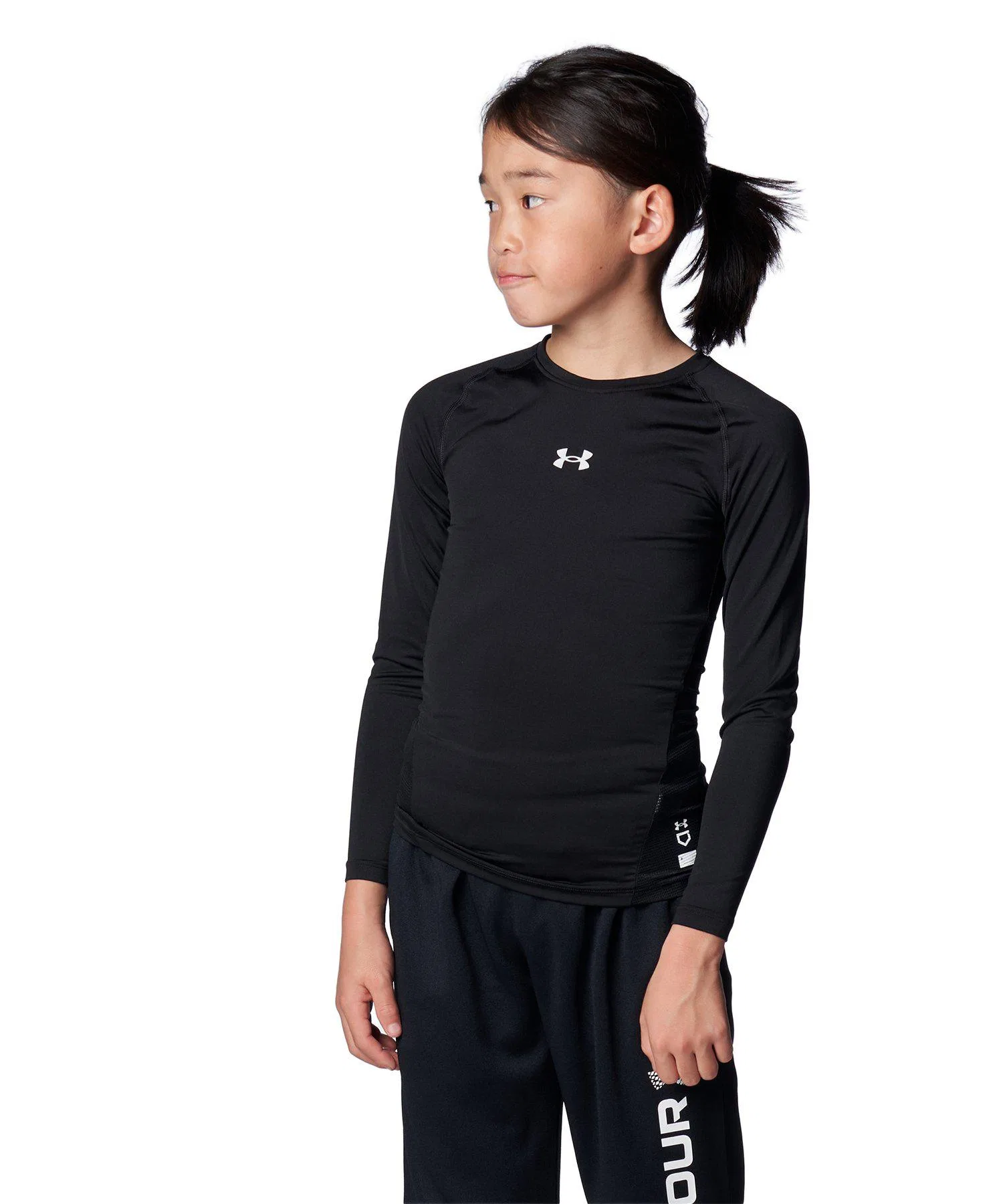 Детская футболка UNDER ARMOUR UA Heatgear Armour Compression Long Sleeve Crew Neck Shirt (Baseball)