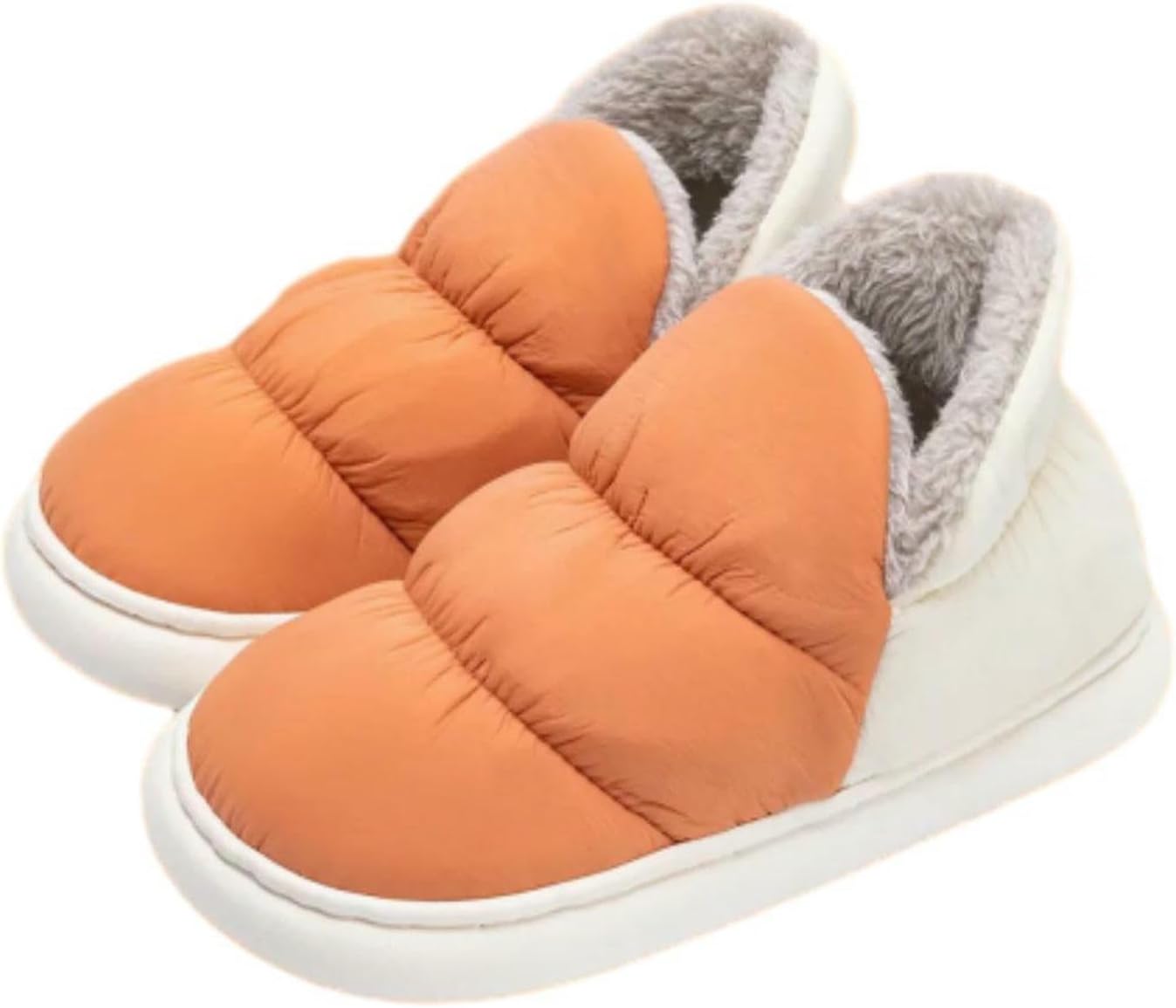 

Мужские и женские зимние домашние тапочки, повседневные, с нескользящей подошвой, мягкие, толстые, теплые, для дома и улицы, унисекс Dcehgew, оранжевый