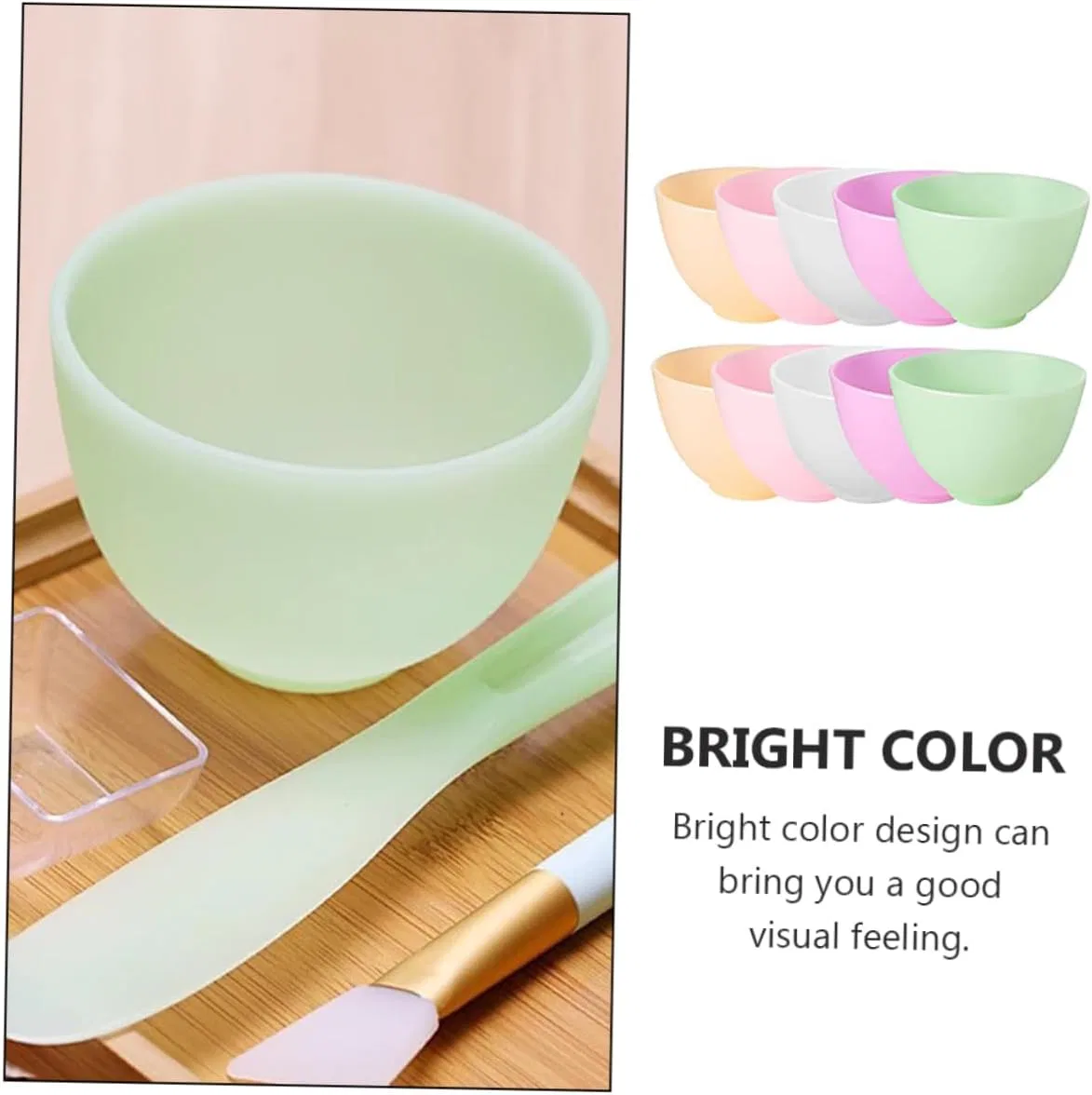 Набор Frcolor — Мисок для маски 10 шт силиконовые — фото 3