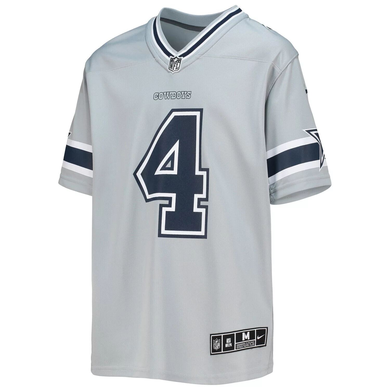 Молодежная футболка Nike Dak Prescott Silver Dallas Cowboys Inverted Team Game Nike — фото 2
