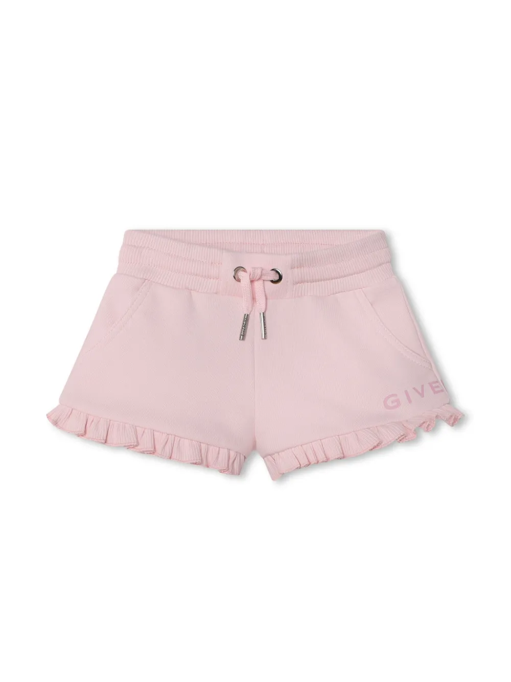 

Шорты с оборками и принтом 4G Givenchy Kids, розовый