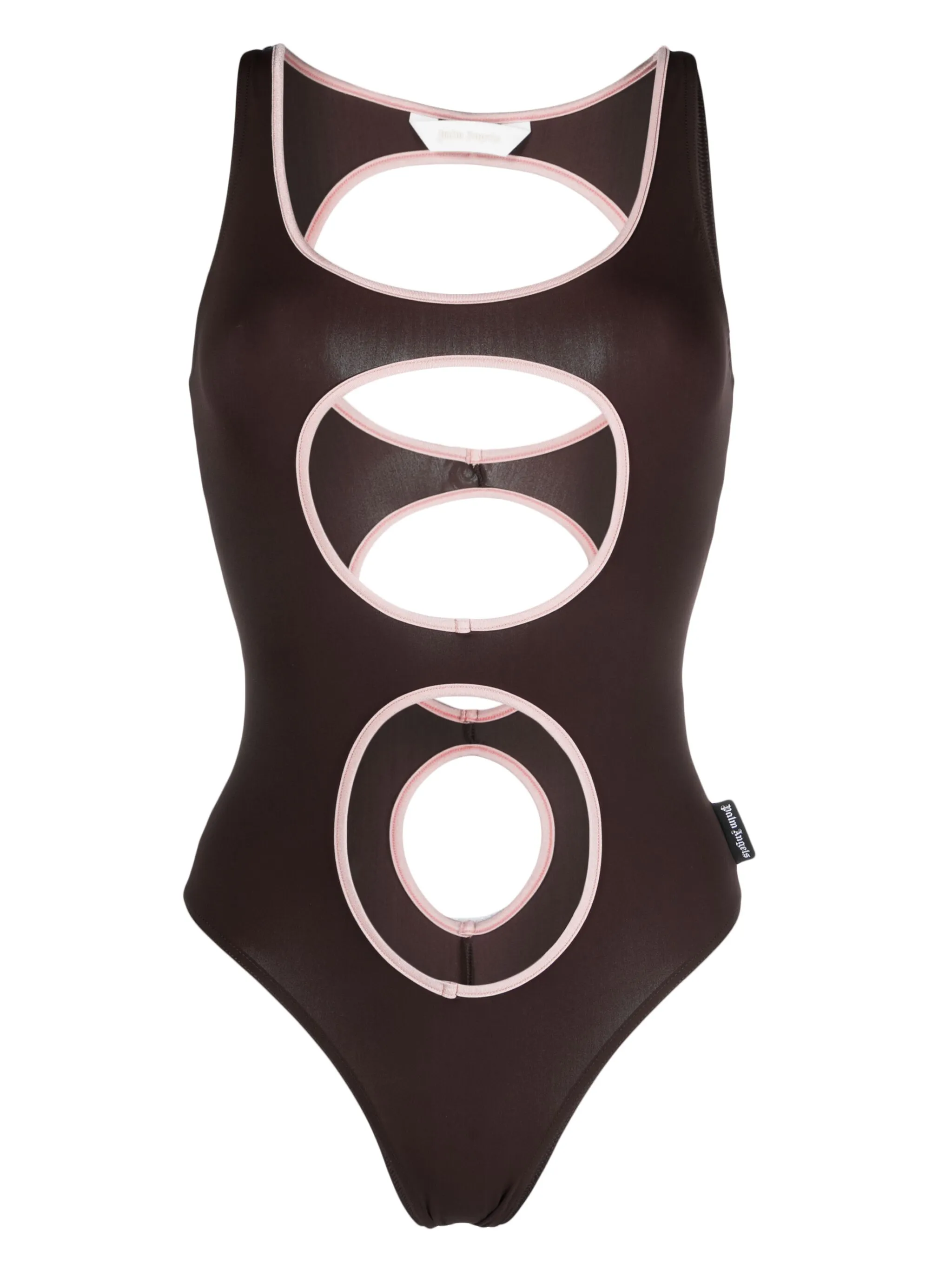 

Купальник с вырезами Palm Angels, коричневый