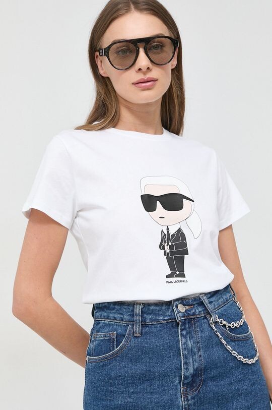 

Хлопковая футболка Karl Lagerfeld, белый