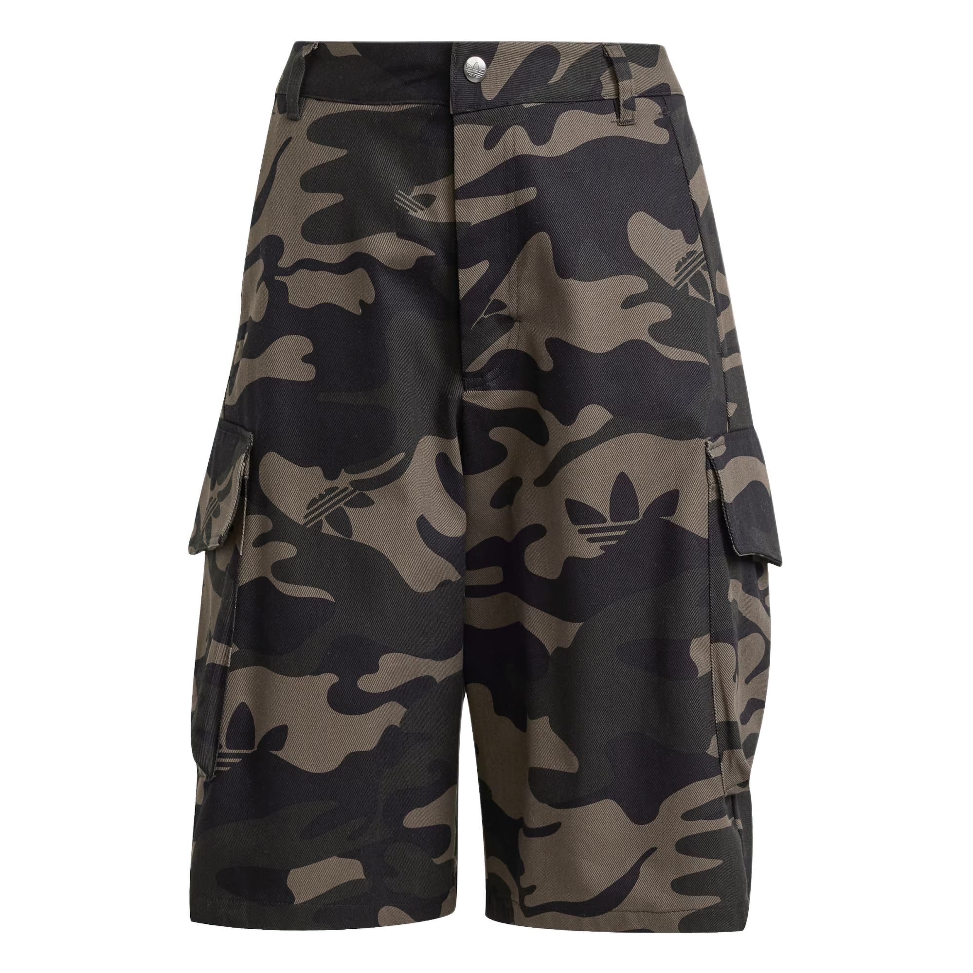 

Adidas Originals Шорты CAMO ALLOVER PRINT TWILL JORTS Cargo Shorts Women's Dark Olive Green/Black/Carbon Black