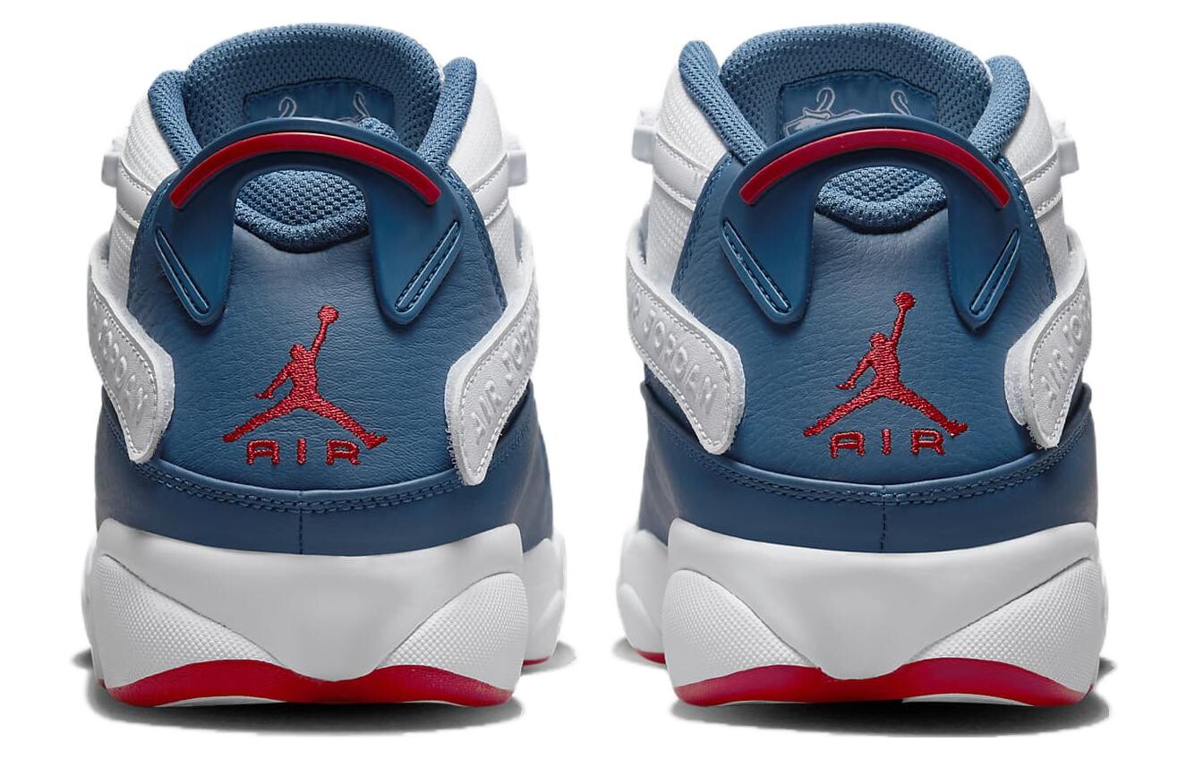 Кроссовки Jordan Air Jordan 6 Rings Vintage Basketball, белый/синий — фото 4