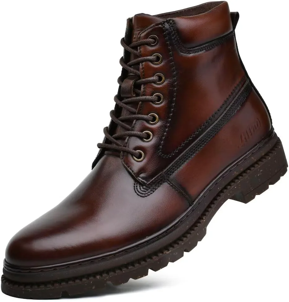 

Мужские ботинки Arkbird Chukka из натуральной кожи, классические повседневные ботинки оксфордского стиля, темно-коричневый