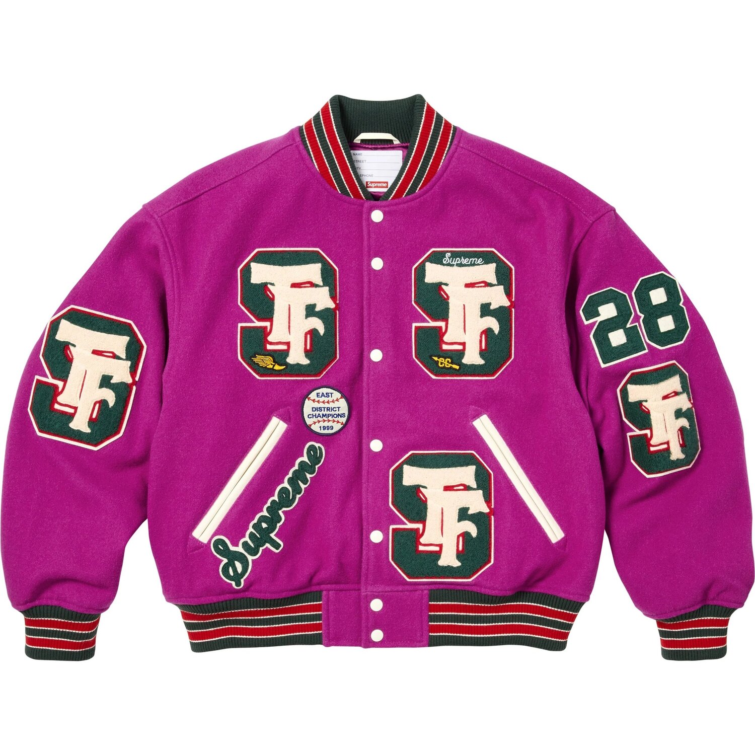 

Supreme Куртка варьете FW25 Drill Team унисекс, Magenta/Magenta