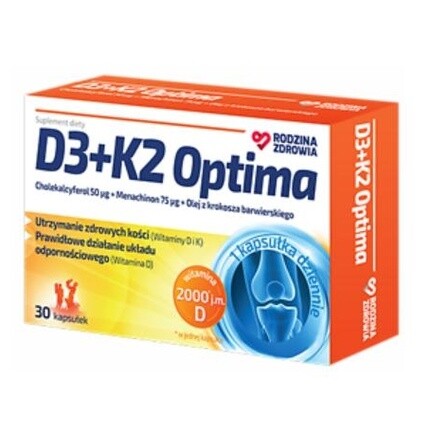 

D3 K2 Оптима - 30 капсул Rodzina Zdrowia