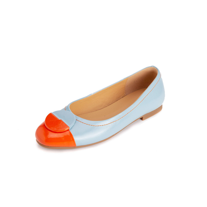 Hongyanglin Женские повседневные туфли-лодочки оранжево-голубые, цвет Orange Blue