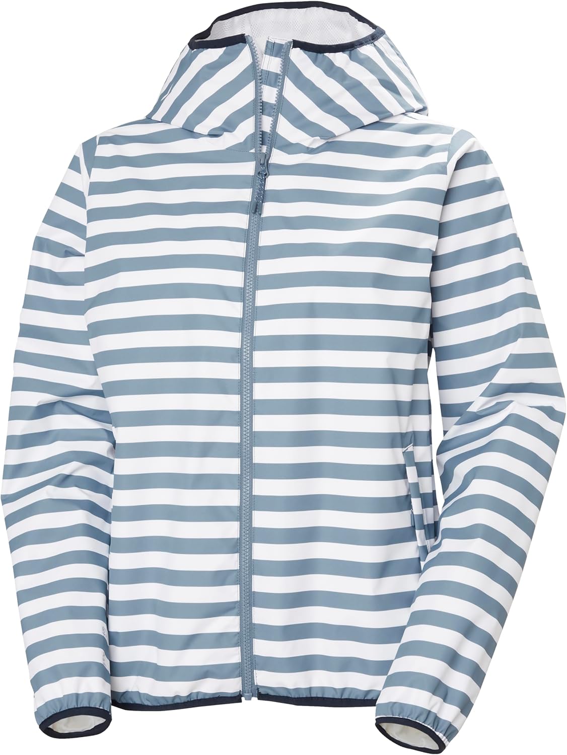 

Женская куртка-дождевик Helly-Hansen Graphic Rain Jacket - легкое водонепроницаемое пальто со стильным дизайном и дышащей тканью Helly Hansen, 601 Washed Navy