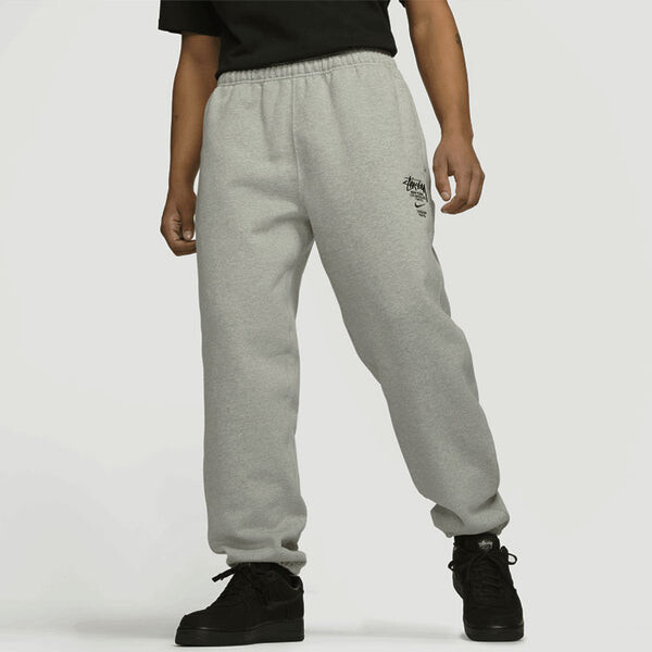 Брюки x nike nrg zr fleece pants 'heather grey' Stussy, серый — фото 3