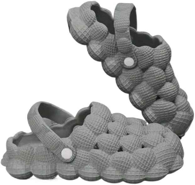 

Мужские массажные тапочки Hhhchpm с рефлексотерапией - Нескользящие спа-тапочки для душа, спальни и гольфа - Легкие и удобные домашние тапочки для весны и лета, серый