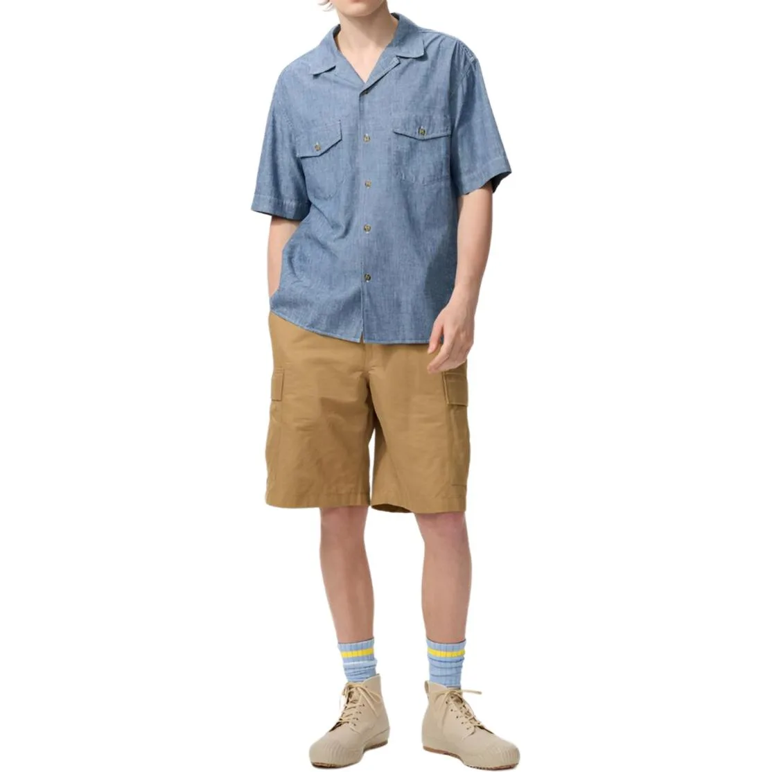 Рубашка JW Anderson SS26 мужская UNIQLO, Royal Blue — фото 3