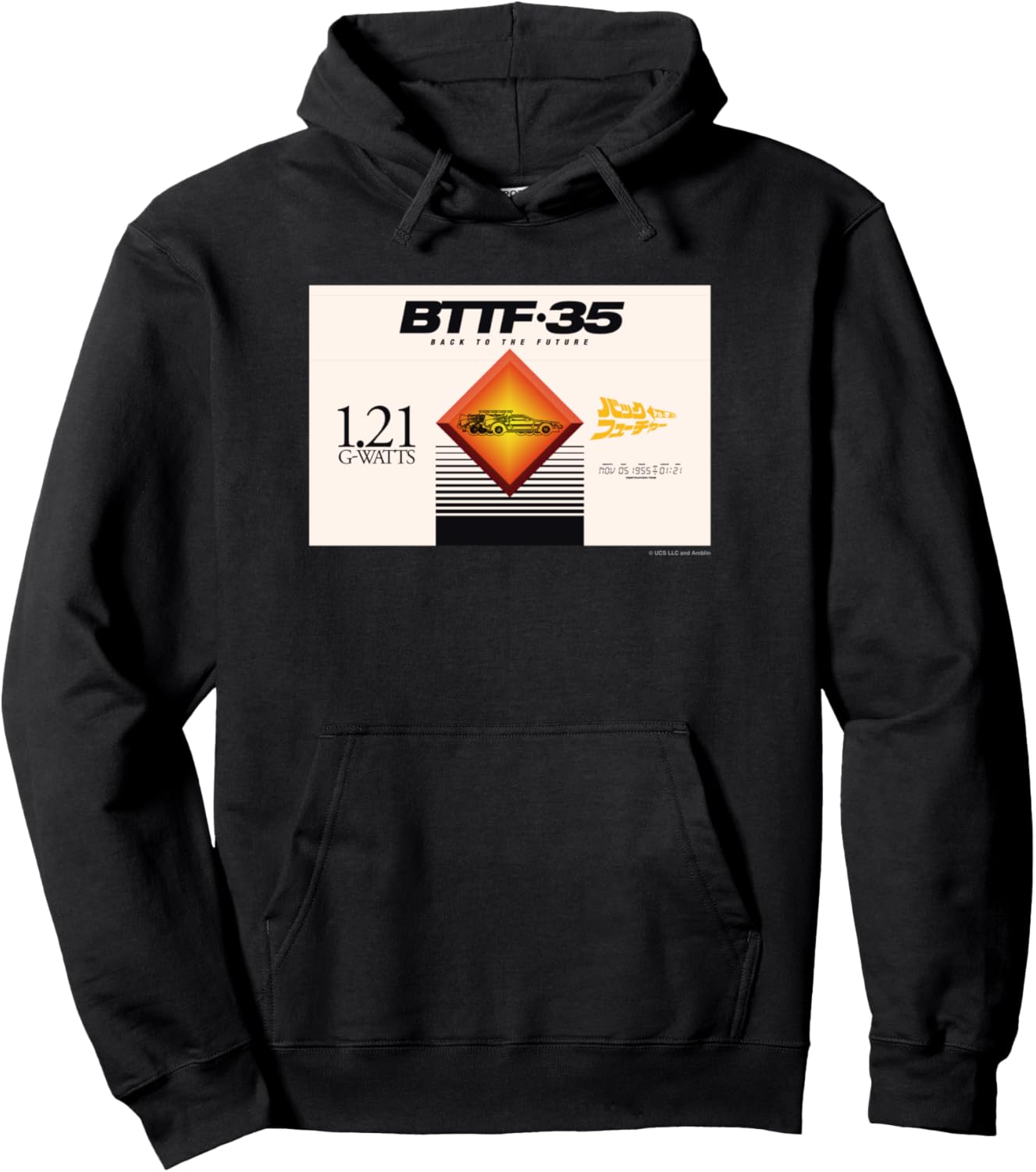 

Худи «Назад в будущее» BTTF-35 (1,21 ГВт) Back To The Future, черный