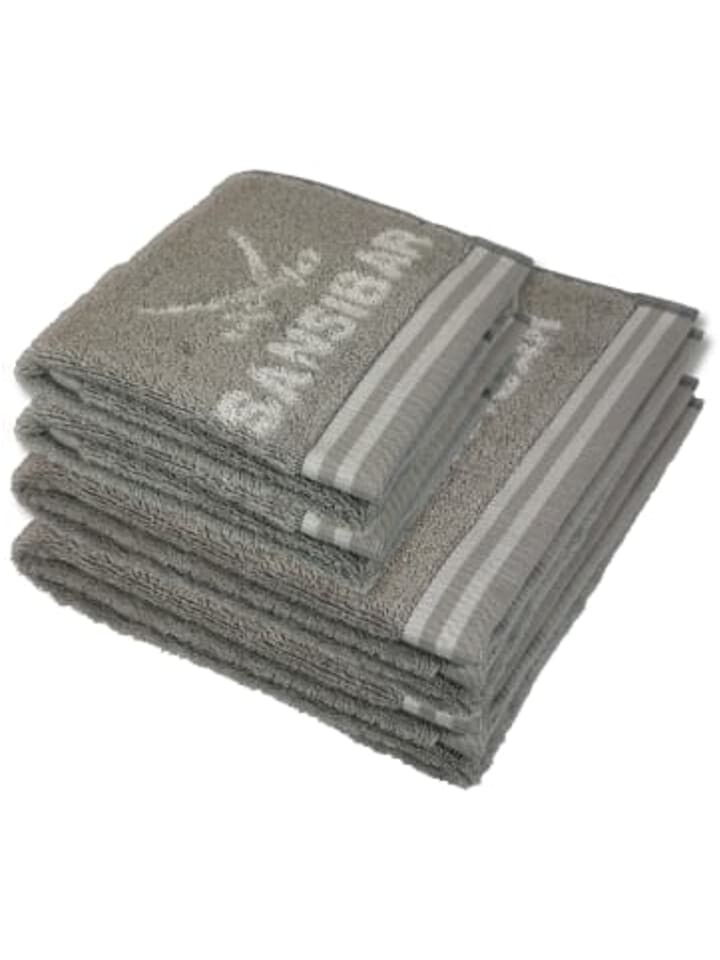 

Полотенце для рук Sansibar Frottier Serie Doubleface, цвет silber/weiß