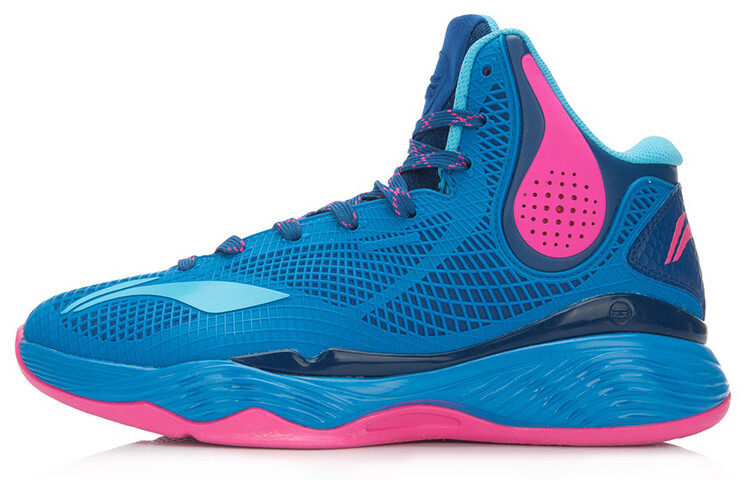 

Баскетбольные кроссовки Phantom унисекс с высоким верхом, синие/красные Lining