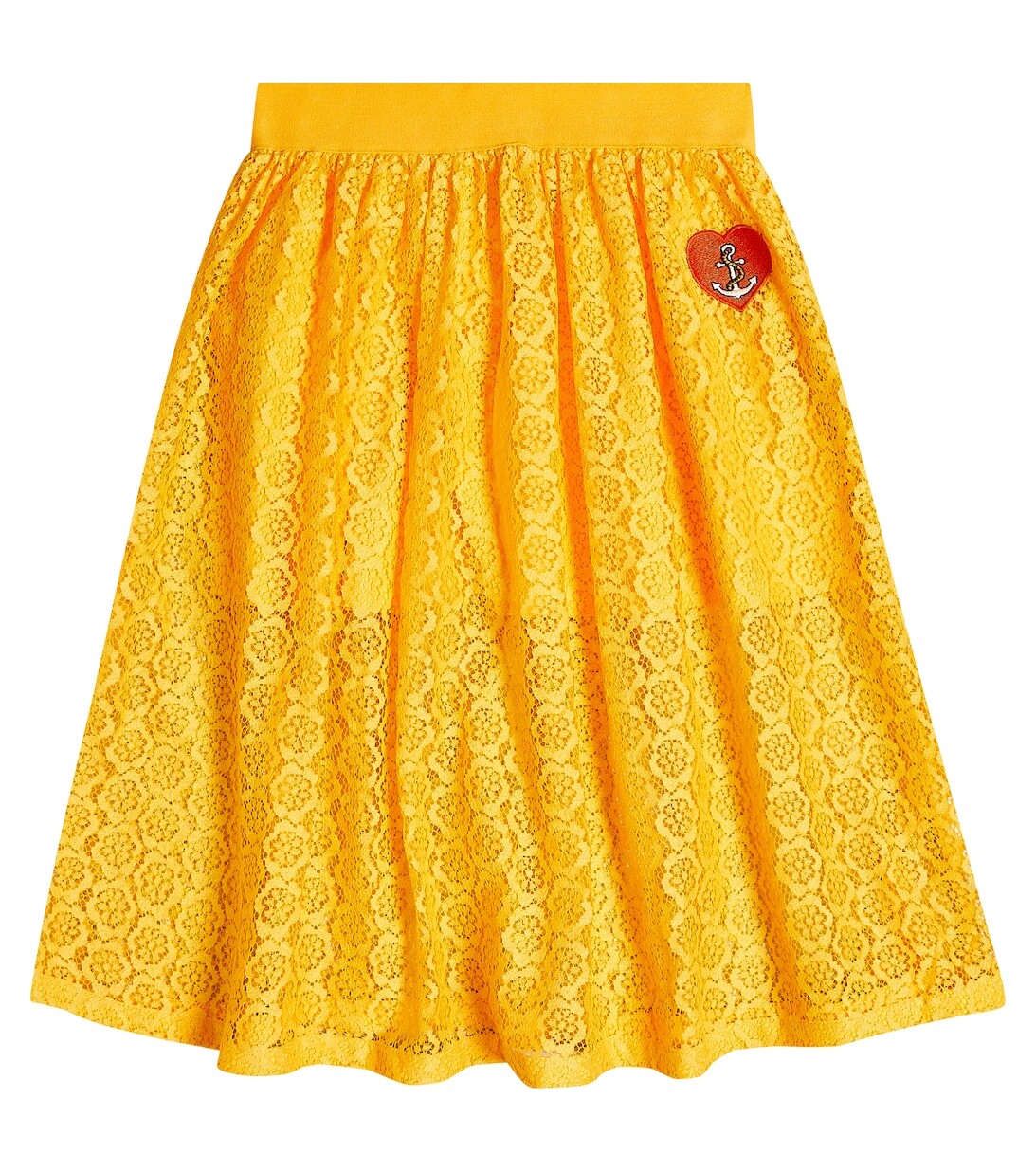 

Вышитая кружевная юбка Mini Rodini, желтый