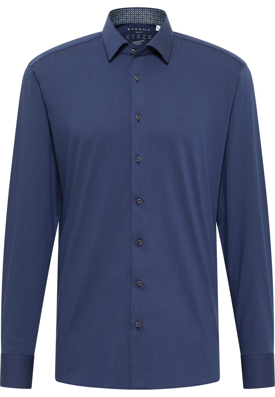 

Рубашка делового кроя Slim Fit ETERNA, темно-синий
