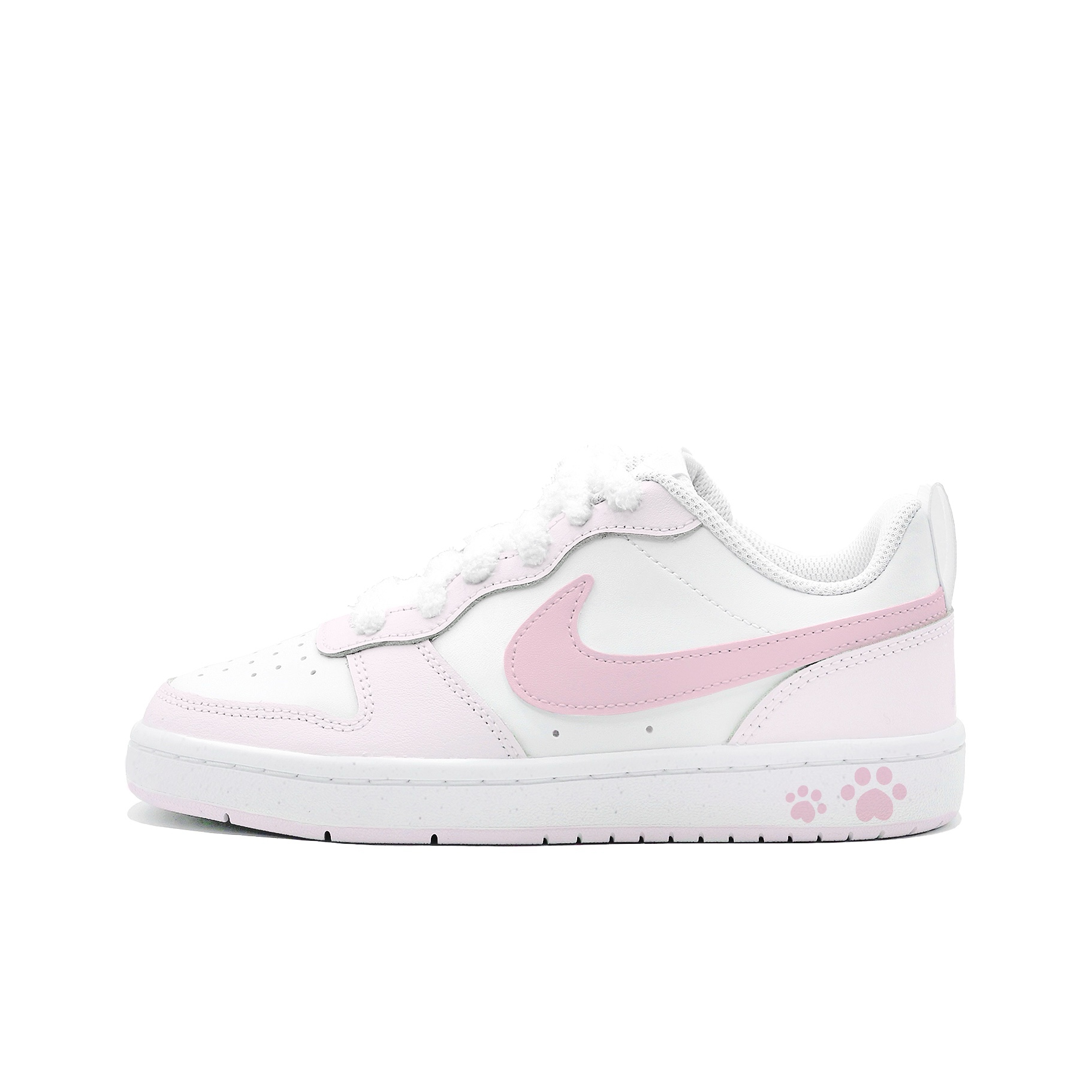 

Детские кроссовки для скейтбординга Court Borough Low для подростков Nike, белый/розовый