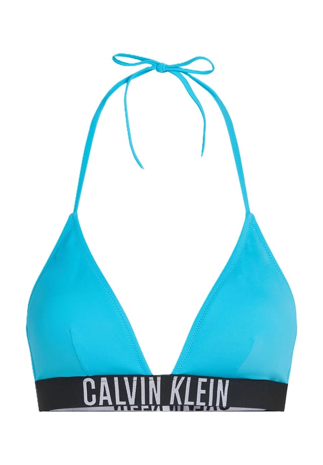 

Треугольный верх бикини с логотипом на талии Calvin Klein, синий