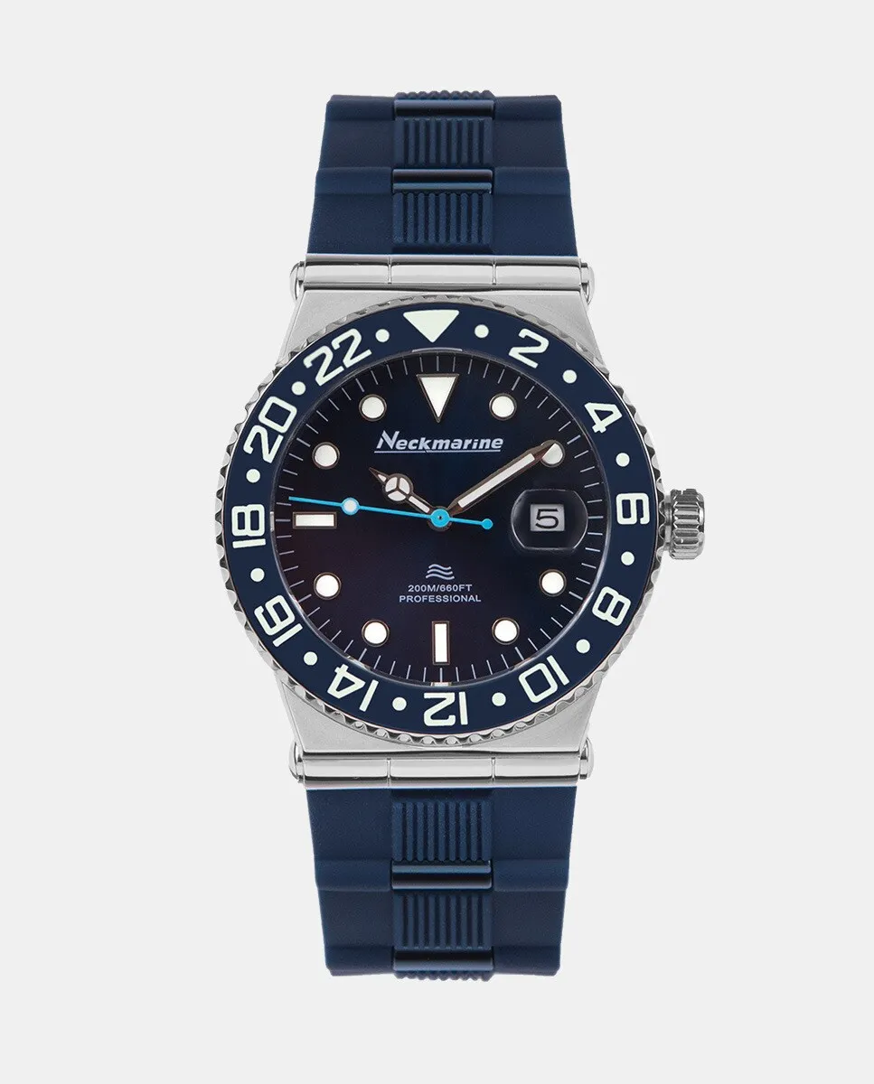 

Автоматические мужские часы NKM21132M03 из синего каучука Neckmarine