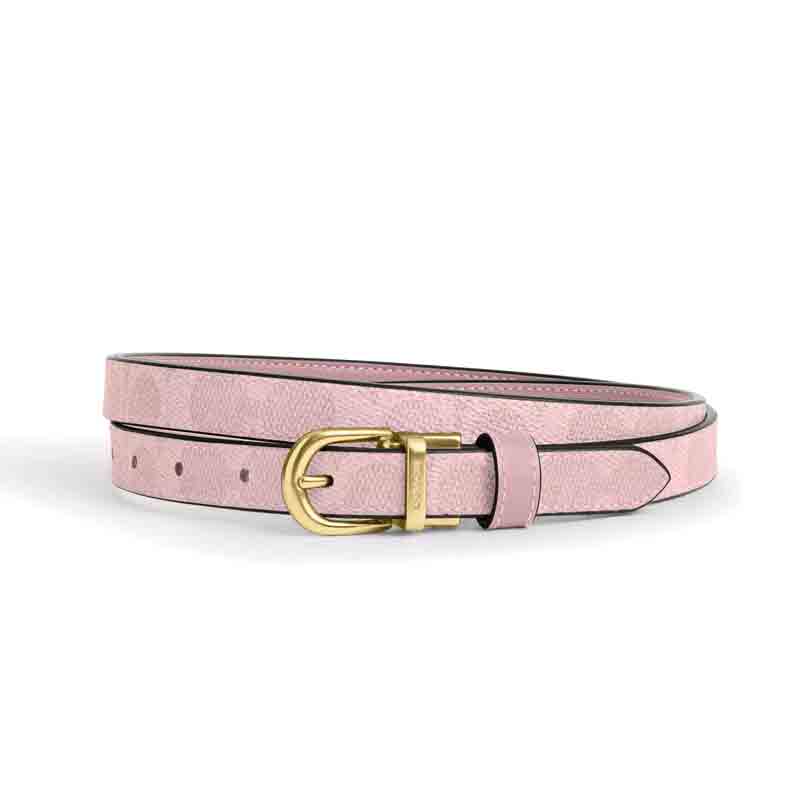 

COACH Ремень из телячьей кожи женский розовый шириной 1,8 см, Pink