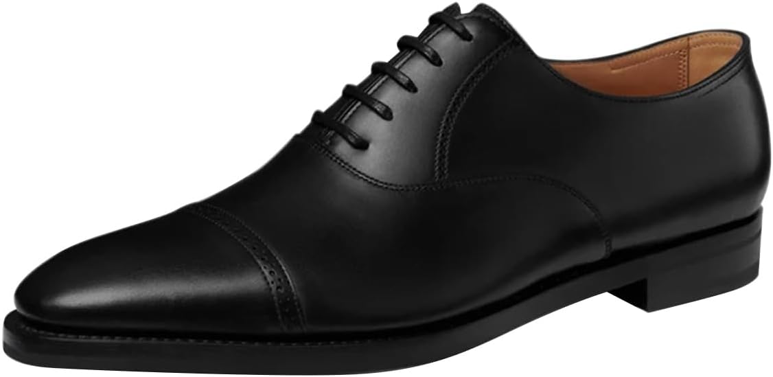 

Мужские классические туфли FSJ Oxford с круглым носком, шнуровкой, низким каблуком, крыльями, современные деловые, свадебные и повседневные размер 4-16 US, черный