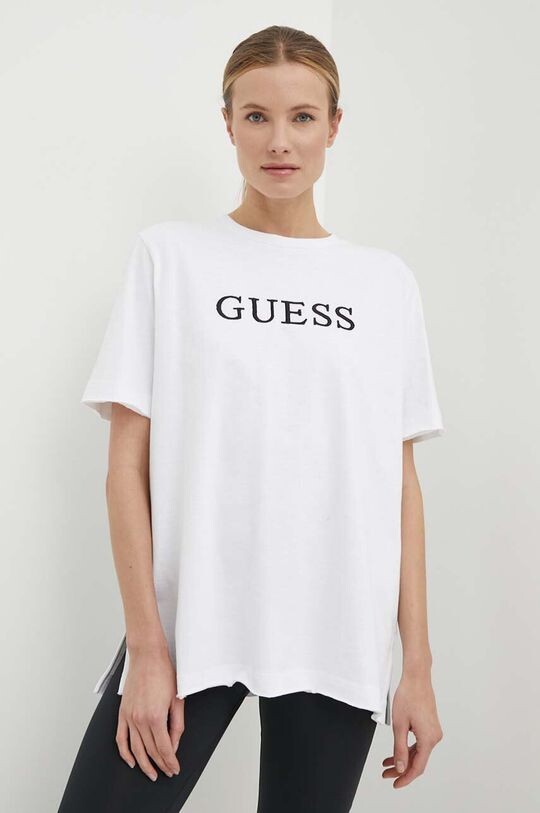 

Хлопковая футболка Athena Guess, белый