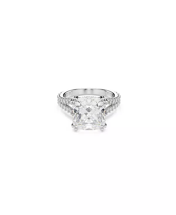 

Кольцо Stilla с квадратной огранкой, покрытое родием Swarovski, white