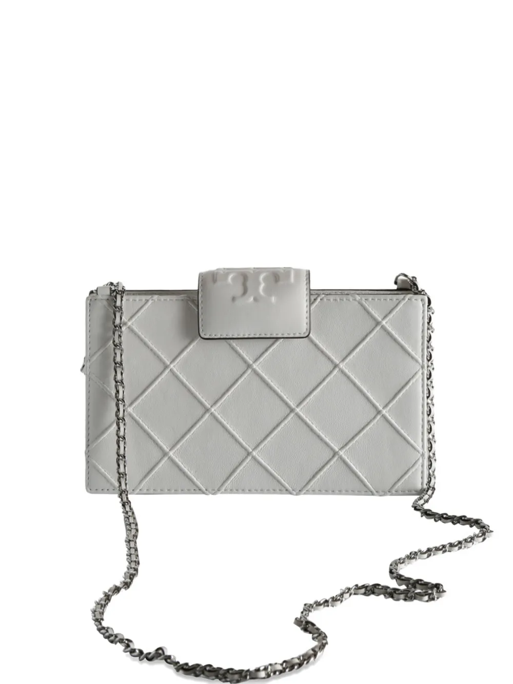 

Мини-стеганая сумка через плечо Fleming с цепочкой Tory Burch, белый