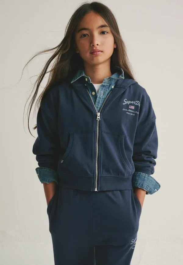 Спортивный костюм Superdry & Co, темно-синий с белым — фото 4