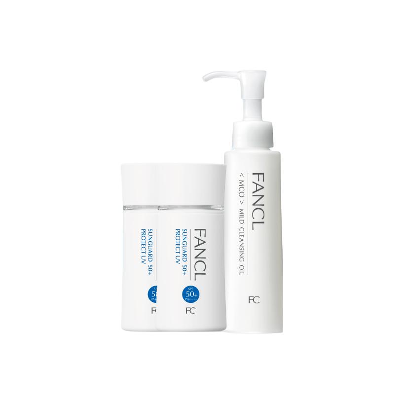 

Набор для ухода за кожей: Quick Purifying Cleansing Oil, Double Protection Sunscreen Lotion, Soothing Cleaning FANCL, three-piece set: rapid cleansing oil 120ml+spf sunscreen lotion 60ml *2