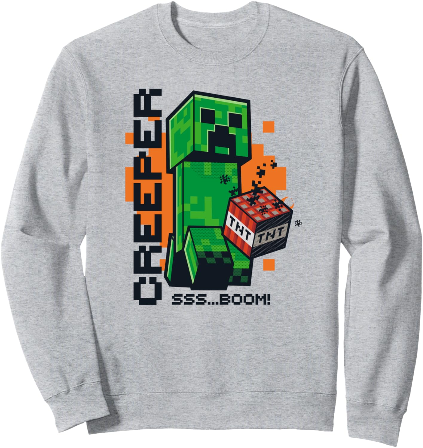 

Толстовка с изображением взрыва крипера и динамита в стиле Minecraft, серая, Серый, Толстовка с изображением взрыва крипера и динамита в стиле Minecraft, серая