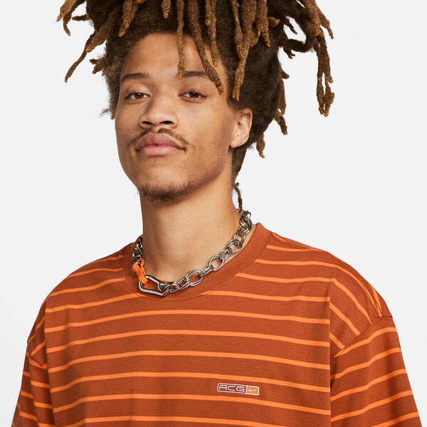 Футболка Nike ACG Stripe T-Shirt 'Orange', оранжевый — фото 2