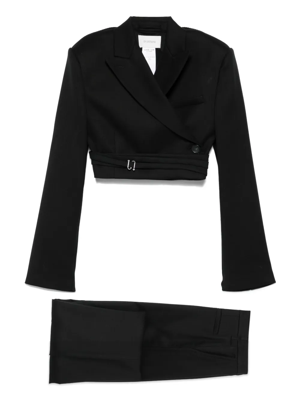 

Укороченный жакет с запахом SPORTMAX, черный