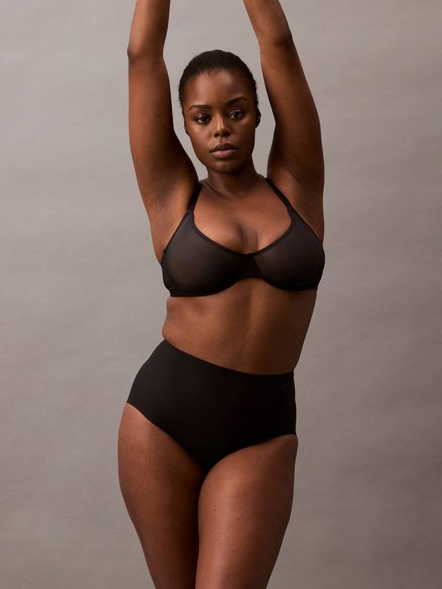 

Stay-Put Mesh утягивающие трусы на высокой талии Calvin Klein, Black