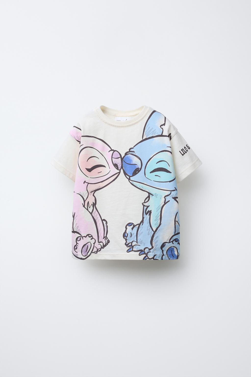 

Футболка lilo & stitch disney ZARA, устрично-белый