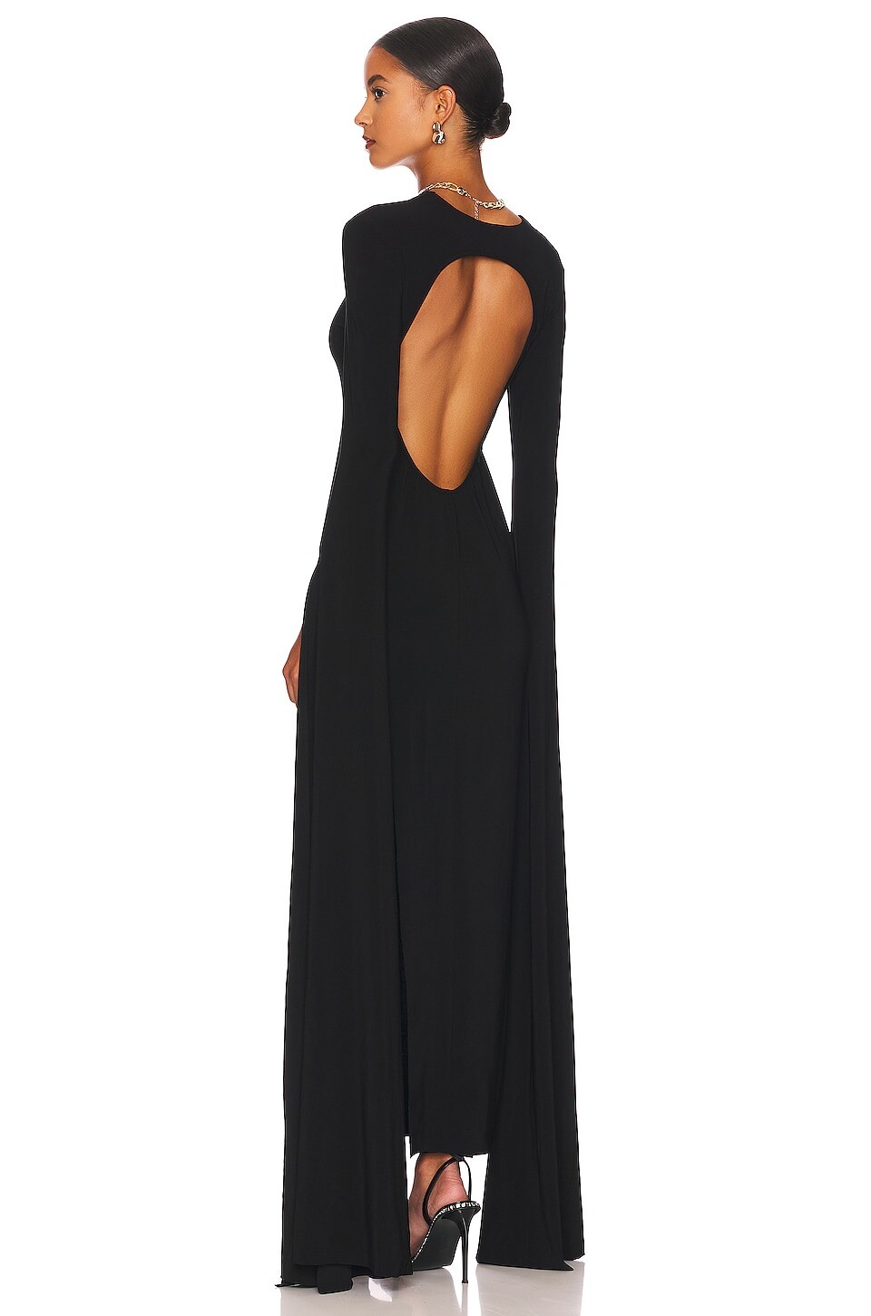 

Платье Norma Kamali Ribbon Sleeve Gown, черный