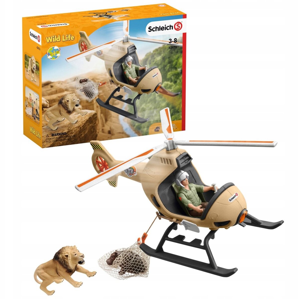 

SLH42476 Schleich Wild Life - Вертолет для спасения животных, фигурки для детей 3+
