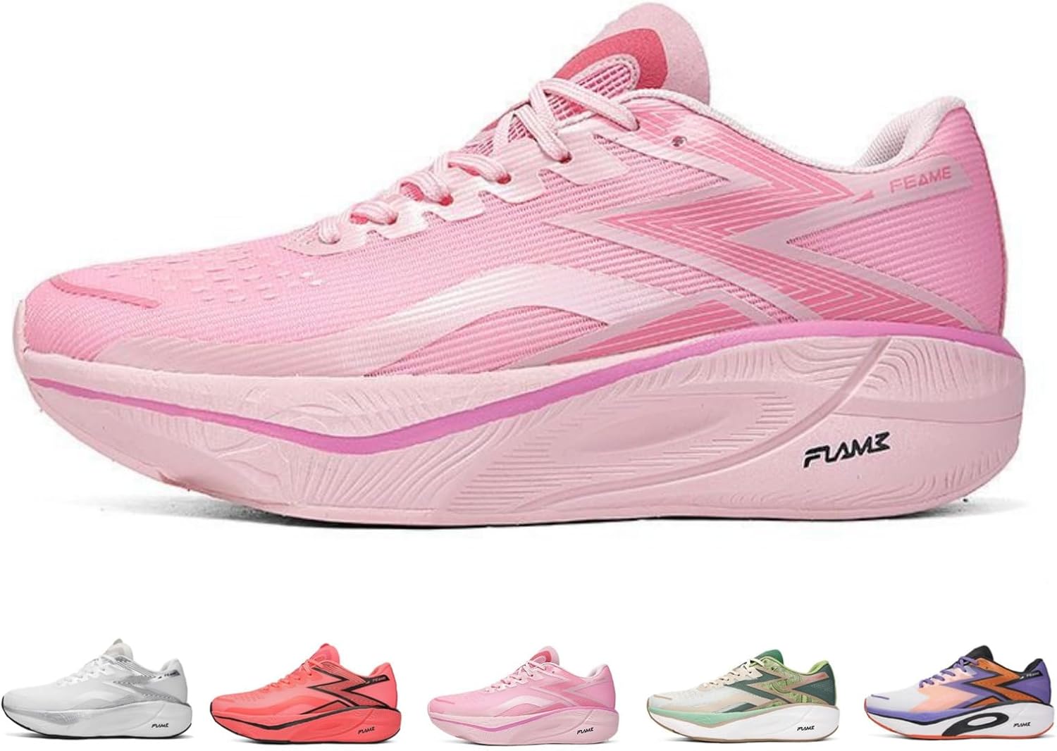 

Кроссовки для бега MACEFIL с дыхающей мембраной и карбоновой пластиной для мужчин, легкие, с амортизацией, профессиональные кроссовки для тренировок и соревнований, розовый