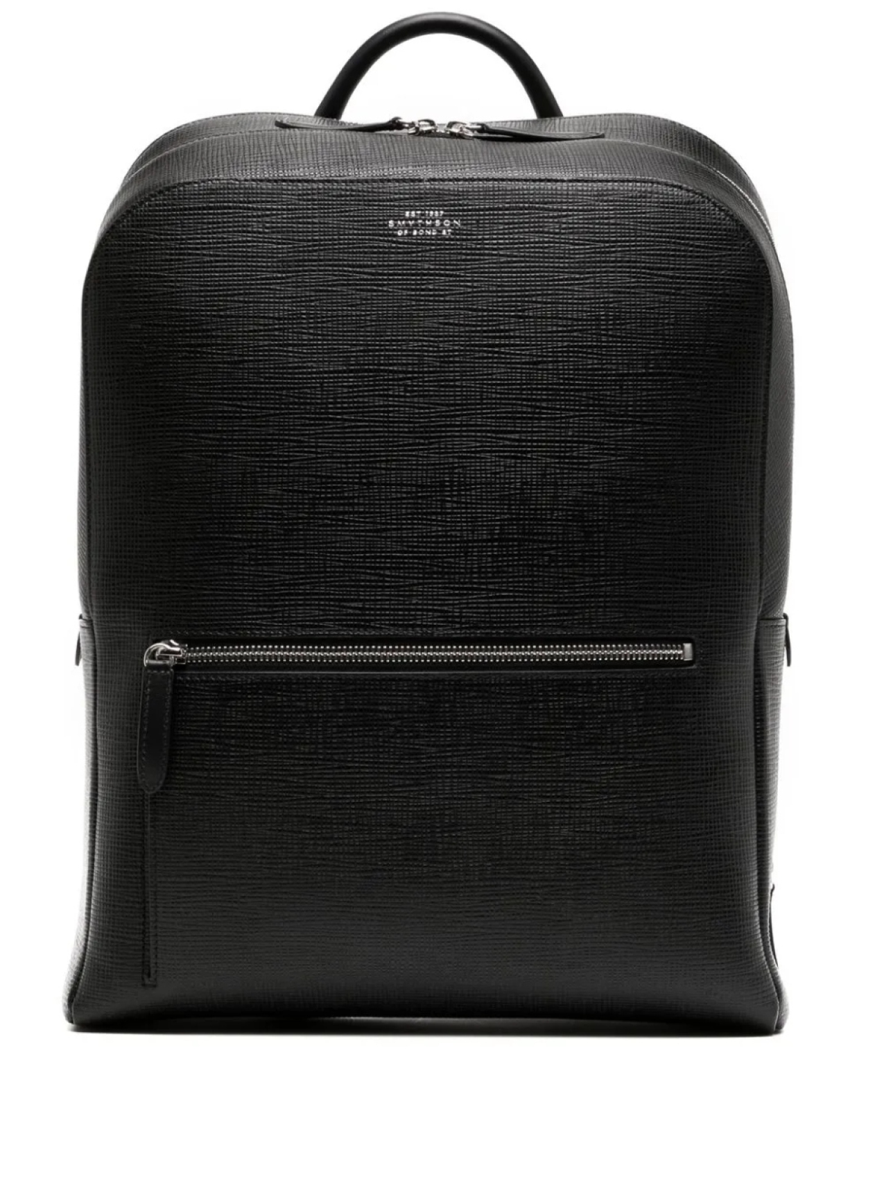 

Smythson рюкзак из зернистой кожи, черный